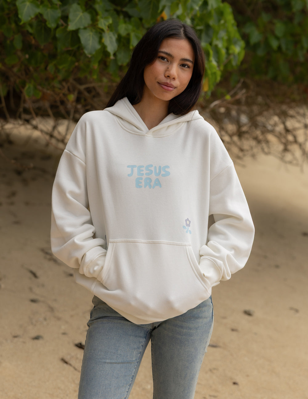 Spread Love – Jesus Era Unisex Hoodie | 70% Cotton | Cloud Dancer