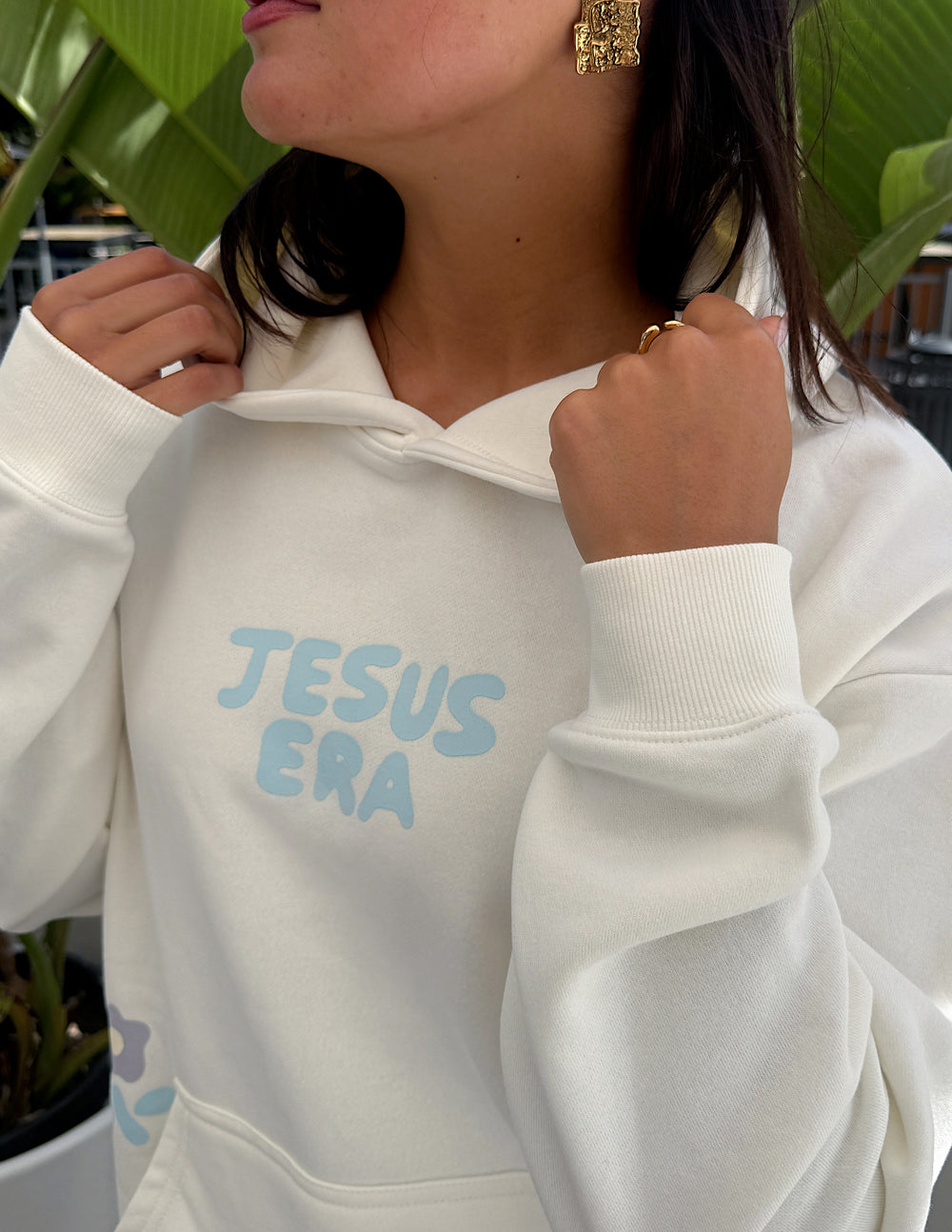 Spread Love – Jesus Era Unisex Hoodie | 70% Cotton | Cloud Dancer