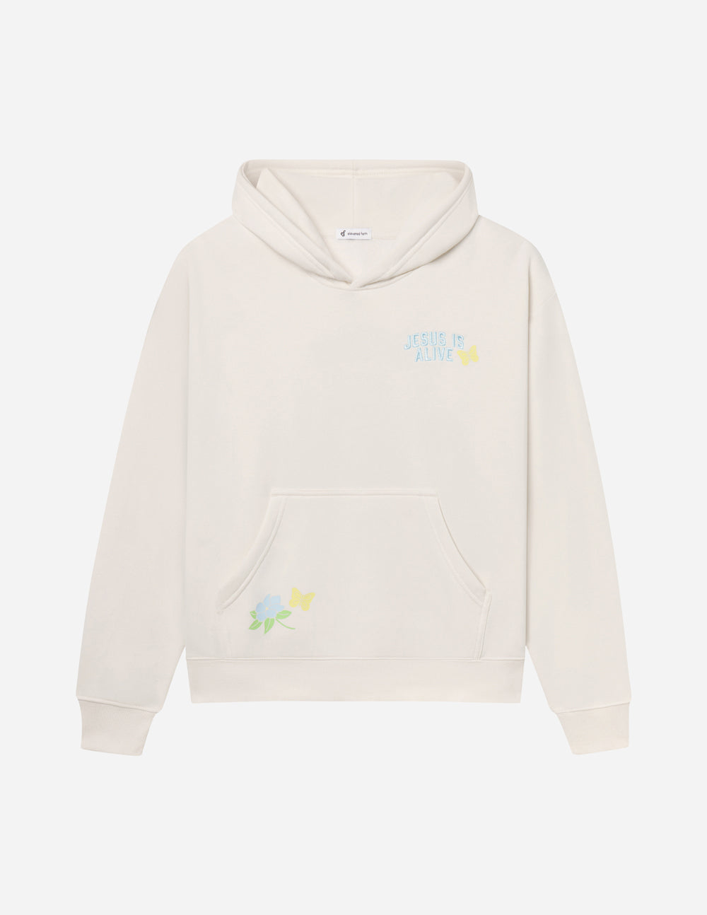 Spread Love – Jesus Is Alive Unisex Hoodie | Embroidered | 70% Cotton | Nimbus Cloud