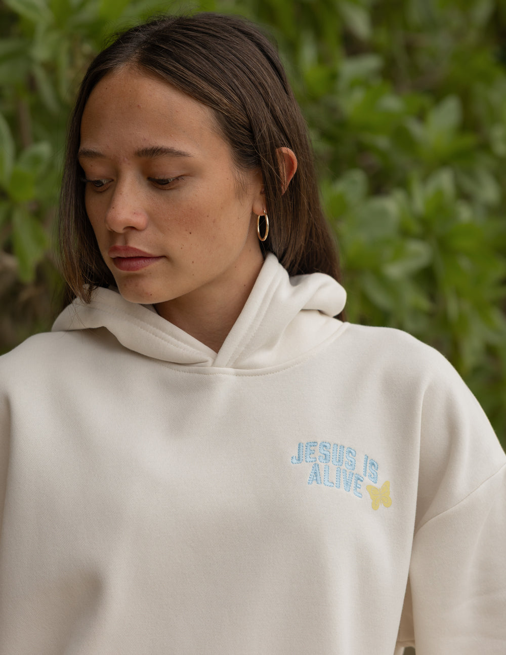 Spread Love – Jesus Is Alive Unisex Hoodie | Embroidered | 70% Cotton | Nimbus Cloud