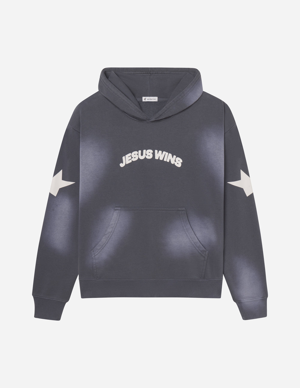 Spread Love – Jesus Wins Unisex Hoodie | Garment Dyed | 70% Cotton | Black Tide