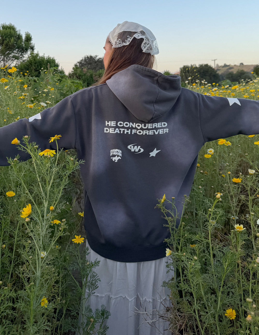 Spread Love – Jesus Wins Unisex Hoodie | Garment Dyed | 70% Cotton | Black Tide