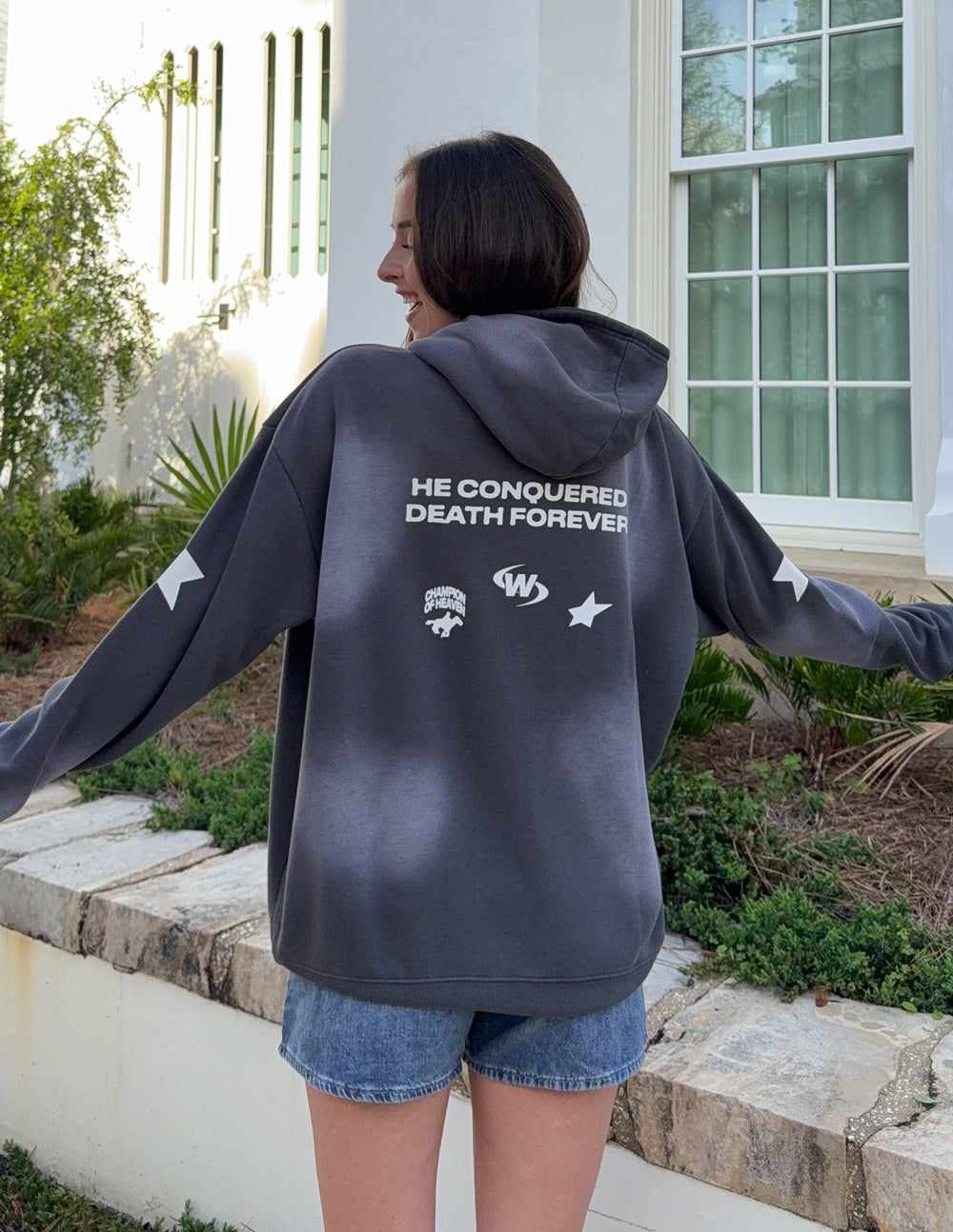 Spread Love – Jesus Wins Unisex Hoodie | Garment Dyed | 70% Cotton | Black Tide