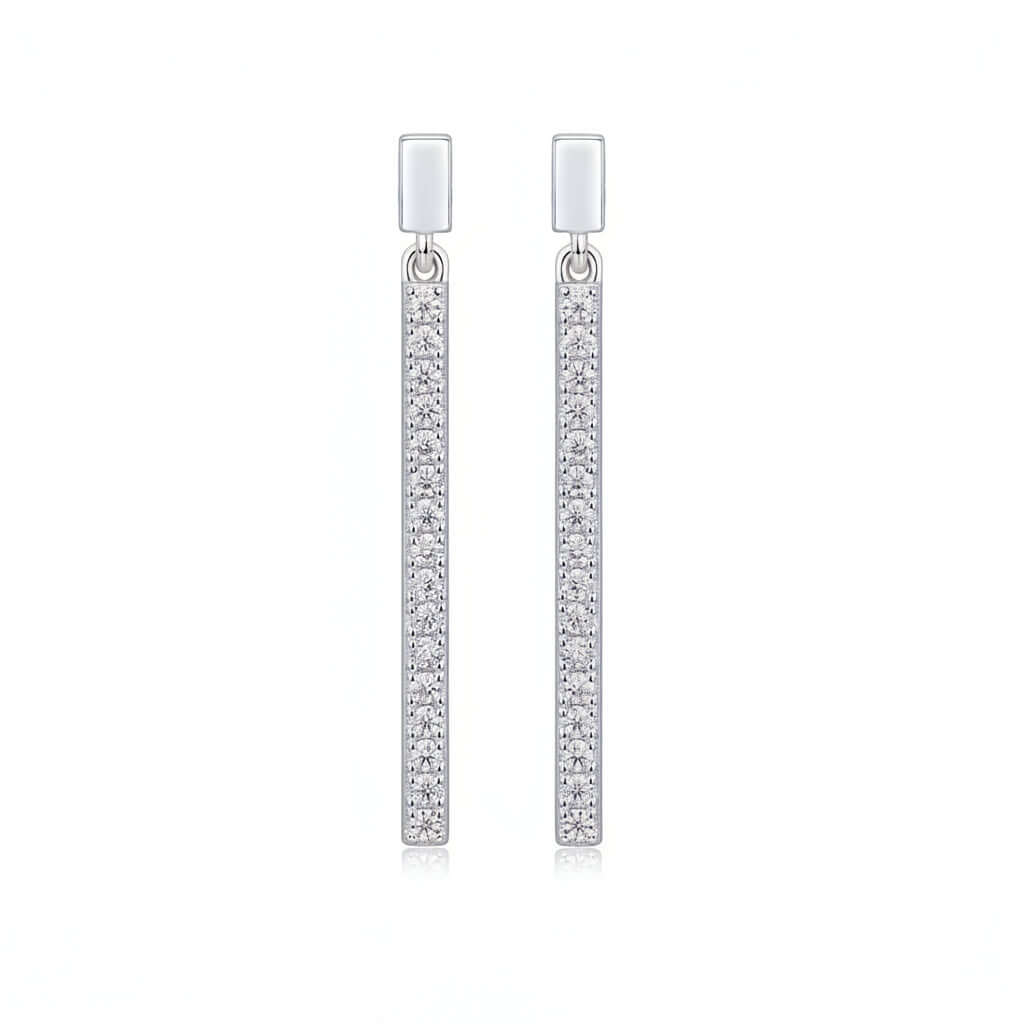 Mini Moissanite Stud Earrings – S925 Sterling Silver