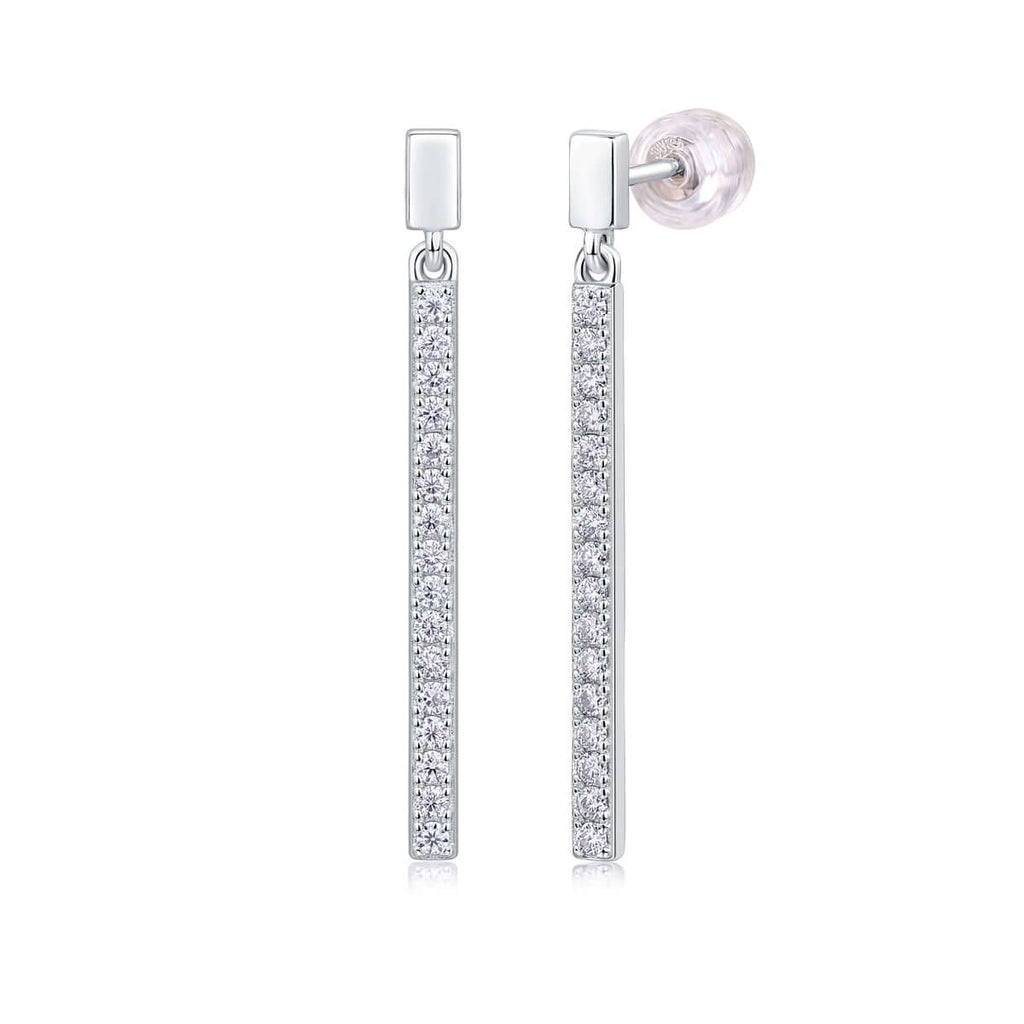 Mini Moissanite Stud Earrings – S925 Sterling Silver