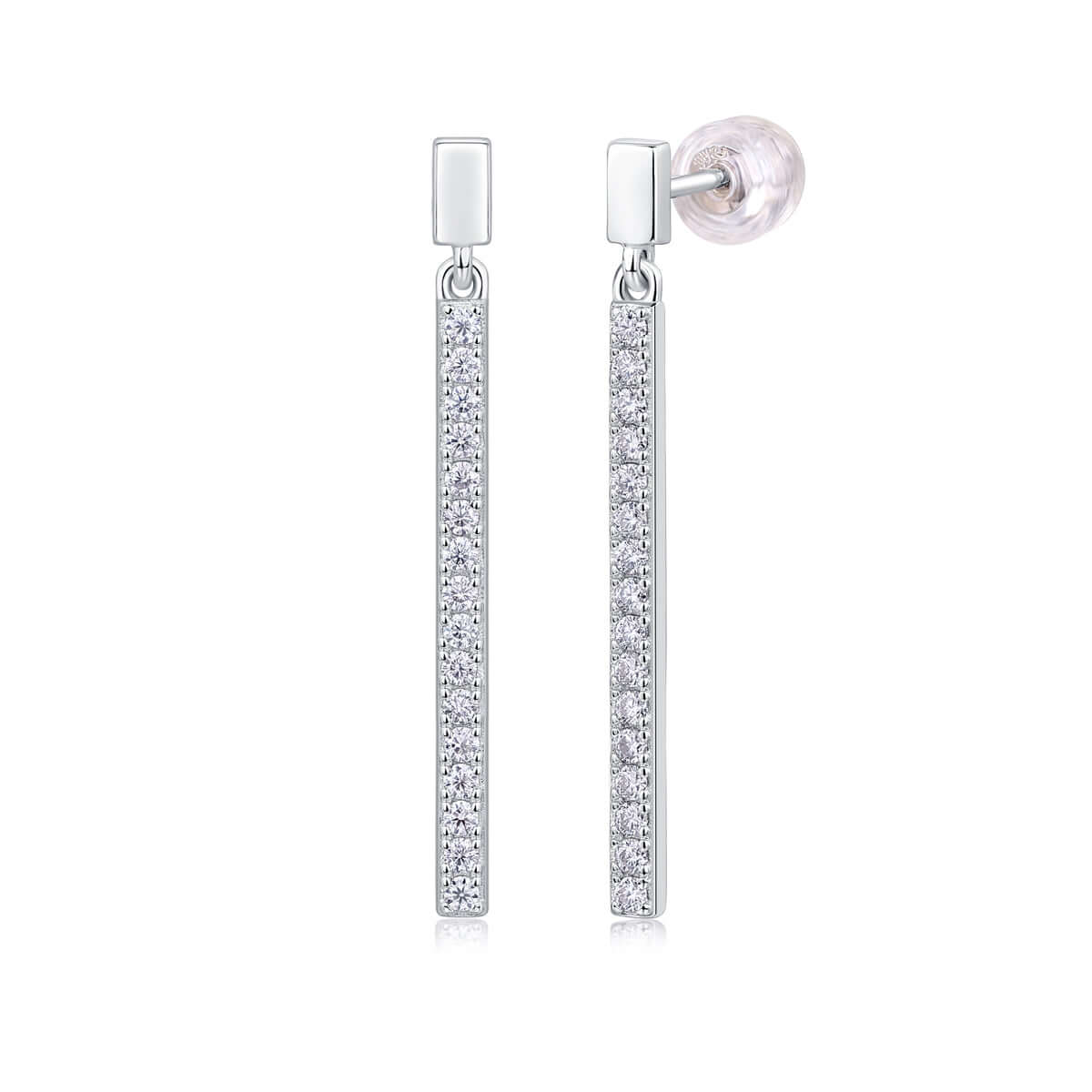Mini Moissanite Stud Earrings – S925 Sterling Silver