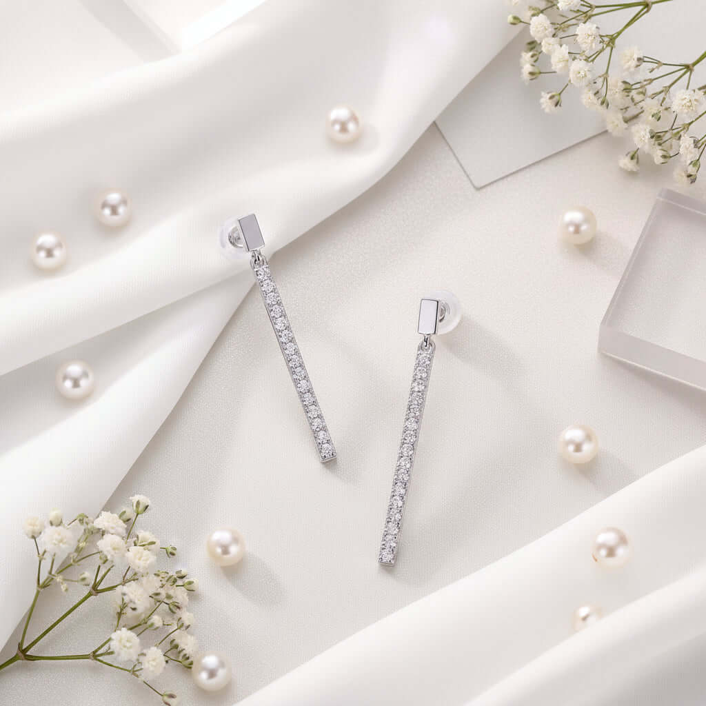 Mini Moissanite Stud Earrings – S925 Sterling Silver