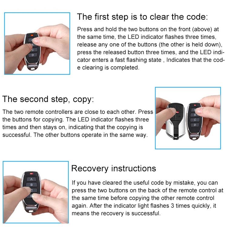 NNEIDS Wireless 4-Button Car Remote For Hyundai / Kia - 315Mhz