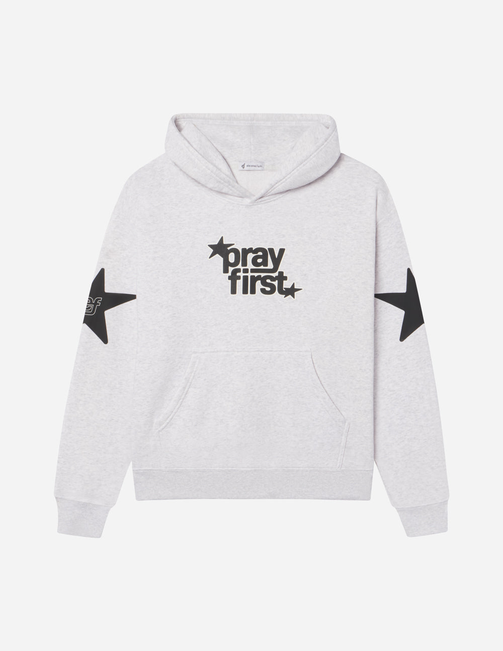 Spread Love – Pray First Unisex Hoodie | 70% Cotton | Heather Grey
