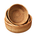 Rattan Wicker Storage Basket (3 Pcs)