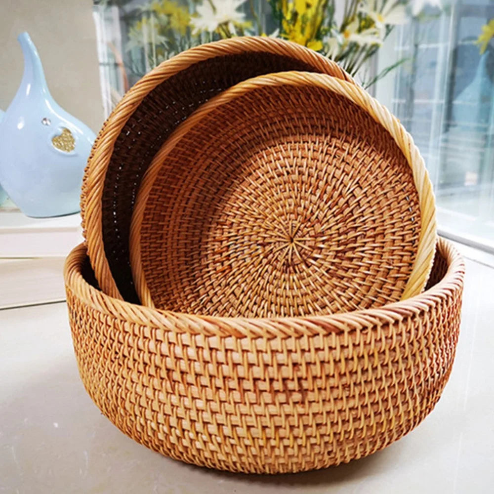 Rattan Wicker Storage Basket (3 Pcs)