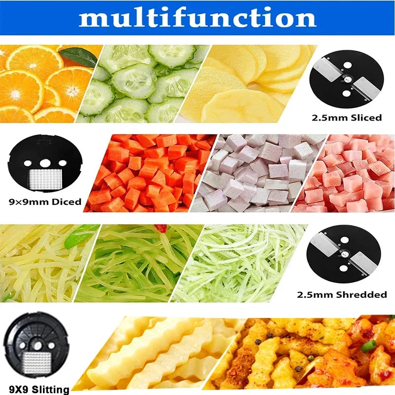 NNEOBA Electric Vegetable Chopper & Slicer Food Processor 220V