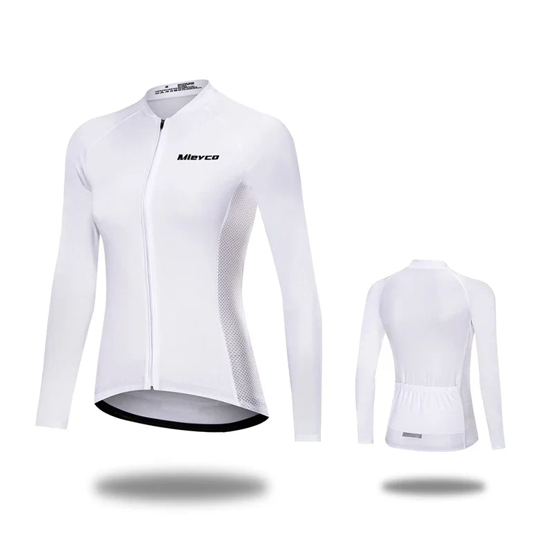 Women Cycling Jersey Long Sleeve Breathable Lightweight Spring Autumn Road Bike Top