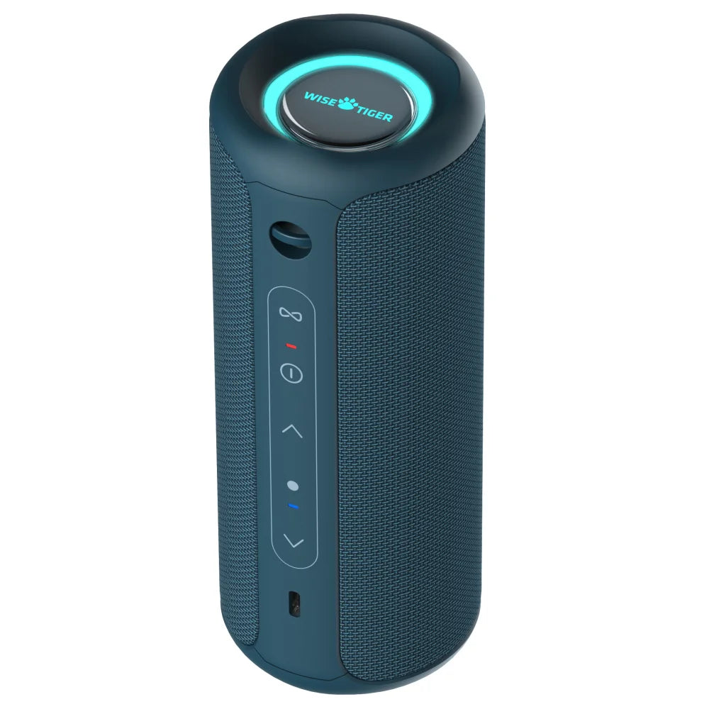 Waterproof Bluetooth Speaker – 30W Portable Speaker with RGB Lights & Bass Boost