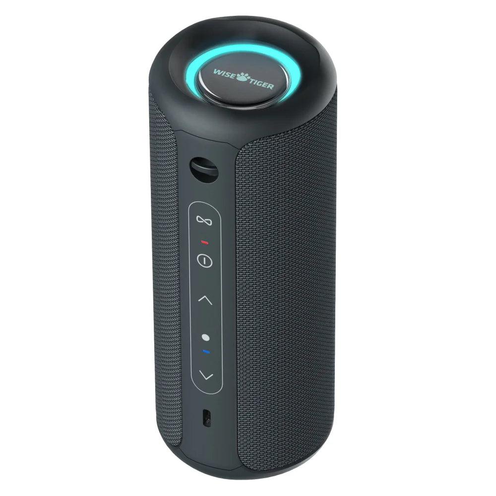 Waterproof Bluetooth Speaker – 30W Portable Speaker with RGB Lights & Bass Boost