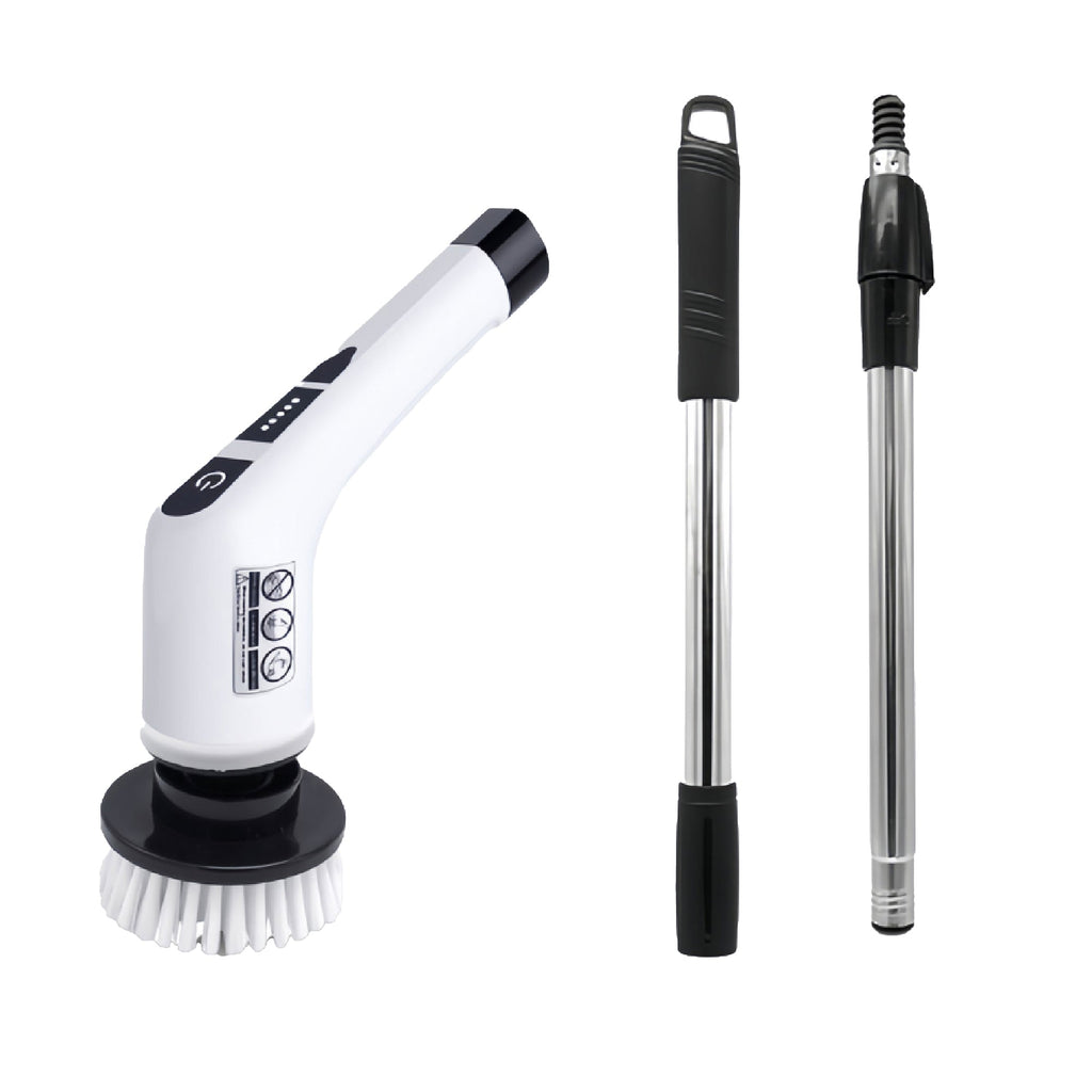 3-in-1 Cordless Rechargeable Cleaning Pursonic Bundle: Power Scrubber, Extended Brush & Mini Vacuum Duster for Home & Car.