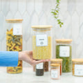 Round Glass Jar with Bamboo Lid - 1250ml