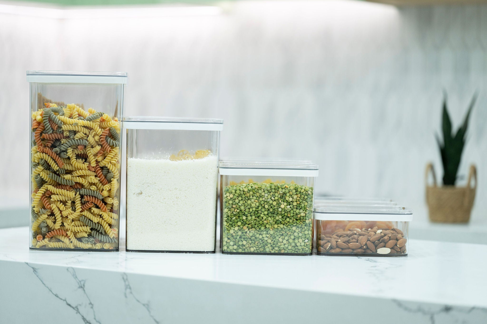 Clear Airtight Stackable Containers – 4 Sizes