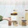 Glass Canisters with Screw On Lids, Acacia, 5 Sizes