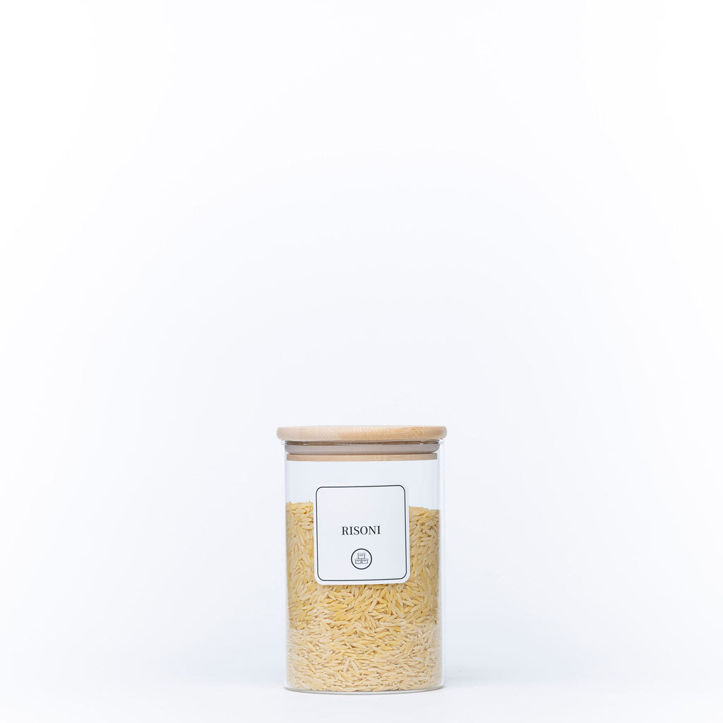 Round Glass Jar with Bamboo Lid - 1250ml
