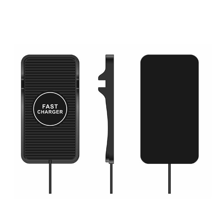 NNEIDS 2-In-1 Non-Slip Wireless Charger For C7 Car Navigation - Black