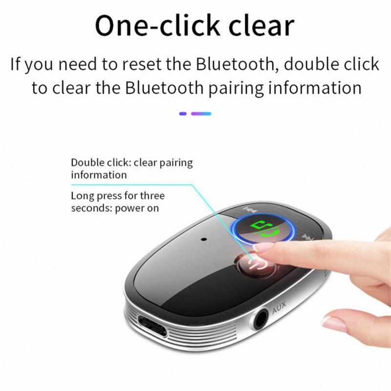 NNEIDS Wireless Car Bluetooth Music Receiver - Black
