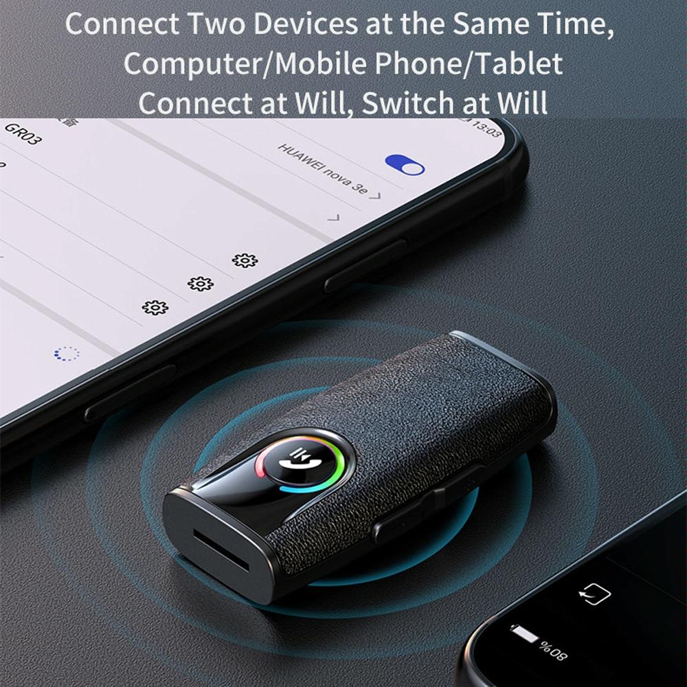 NNEIDS Wireless Car Bluetooth Audio Receiver 5.1 Converter - Black