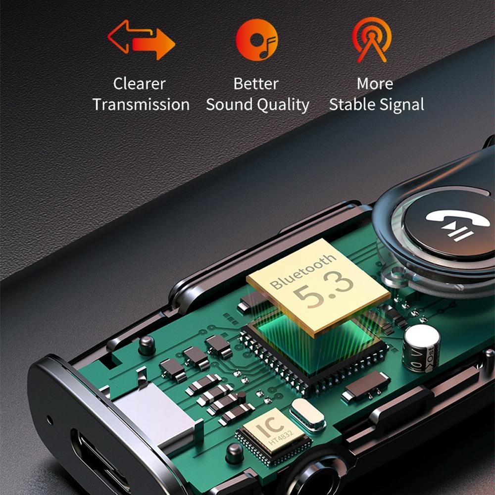 NNEIDS Wireless Car Bluetooth Audio Receiver 5.1 Converter - Black