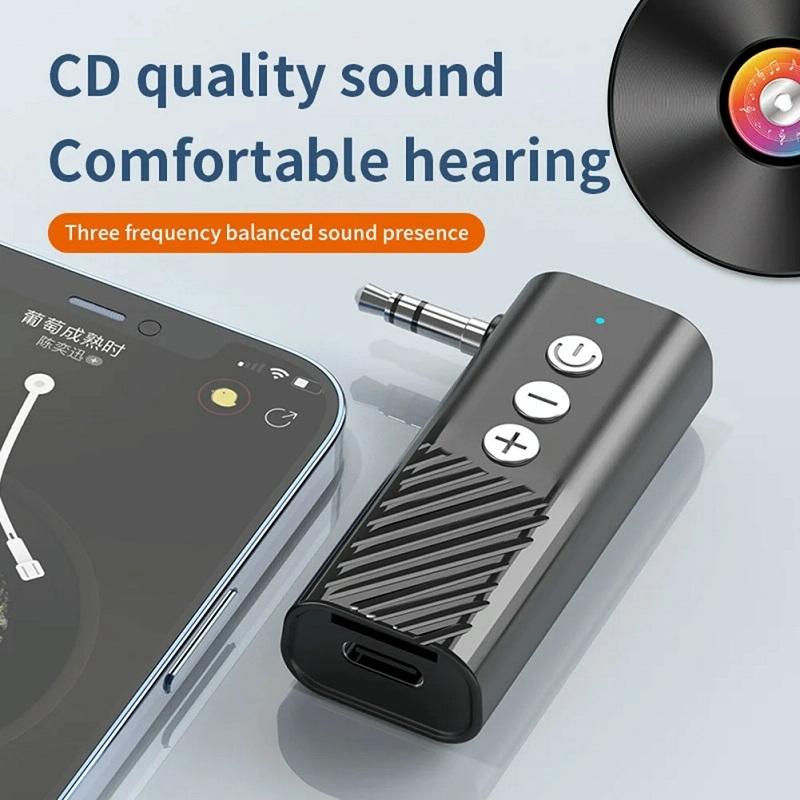 NNEIDS Wireless Car Audio Adapter With Bluetooth 5.3 And Tf Playback