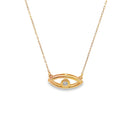 Simplistic Evil Eye CZ Stone Pendant Necklace (G117)