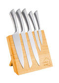 NNEDSZ Natural Bamboo Magnetic Knife Block Holder with Strong Magnets for Home Kitchen Storage & Organisation