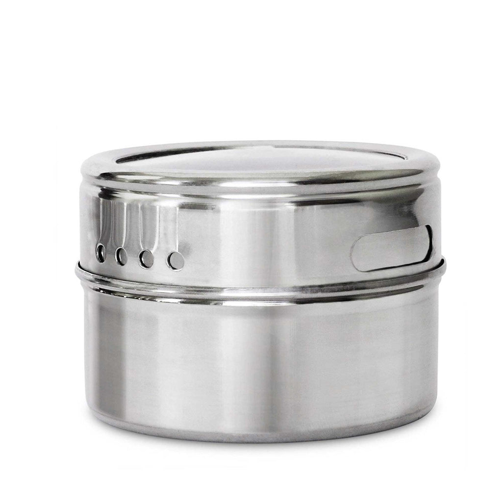NNEDSZ 150g Magnetic Spice Jar Stainless Steel Tins - Herb Seasoning Storage Container