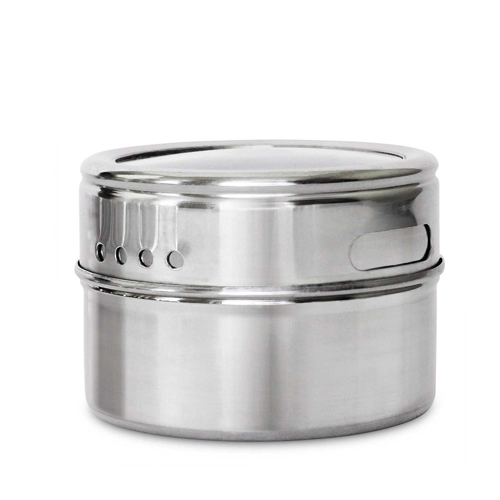 NNEDSZ 150g Magnetic Spice Jar Stainless Steel Tins - Herb Seasoning Storage Container