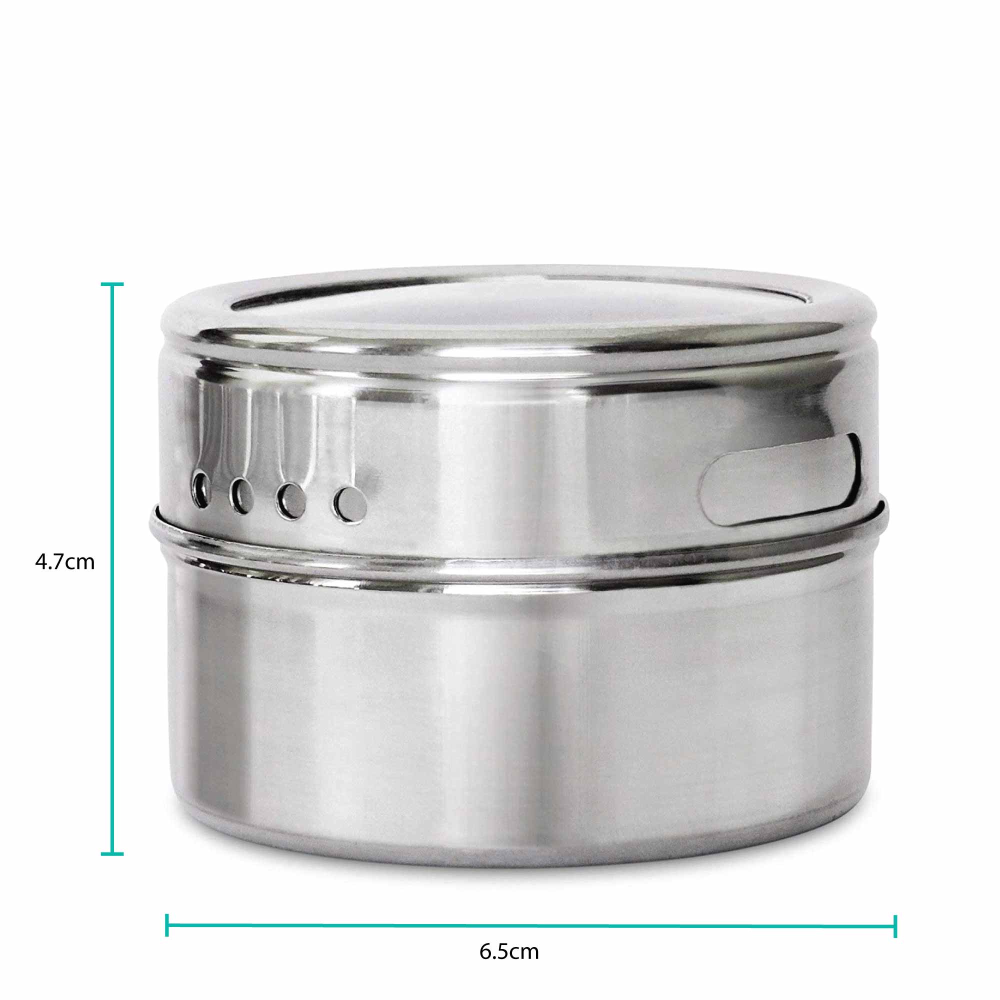 NNEDSZ 150g Magnetic Spice Jar Stainless Steel Tins - Herb Seasoning Storage Container