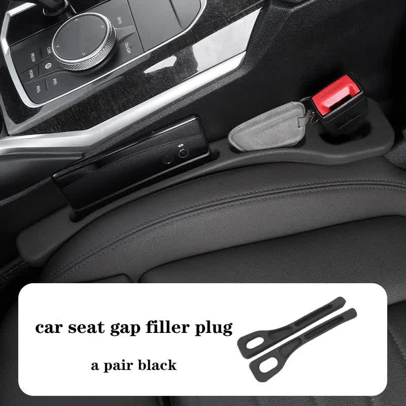 NNEDSZ Black Car Seat Gap Filler – 2 Pieces Car Interior Storage Organizer for Front Seat Seam
