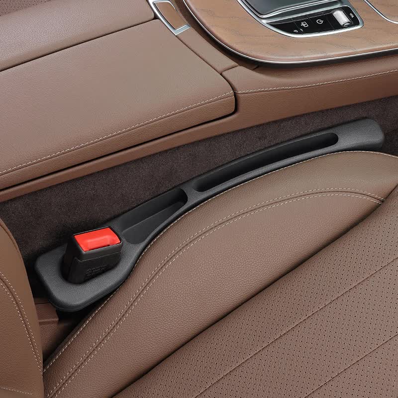 NNEDSZ Black Car Seat Gap Filler – 2 Pieces Car Interior Storage Organizer for Front Seat Seam