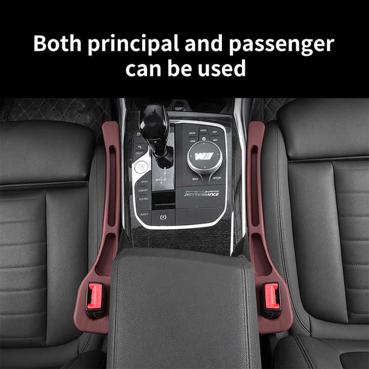 NNEDSZ Black Car Seat Gap Filler – 2 Pieces Car Interior Storage Organizer for Front Seat Seam