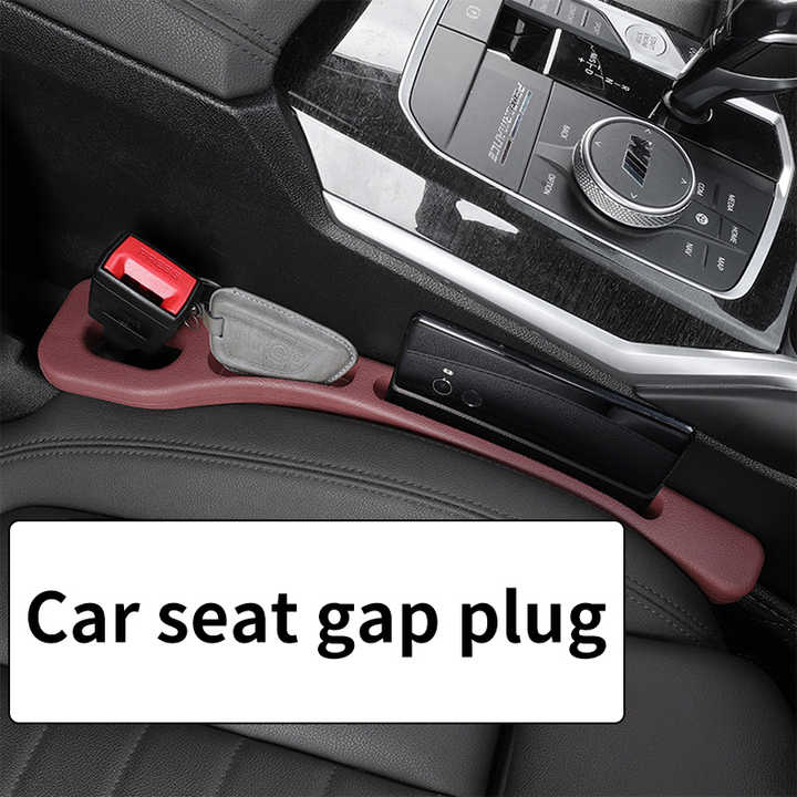 NNEDSZ Black Car Seat Gap Filler – 2 Pieces Car Interior Storage Organizer for Front Seat Seam