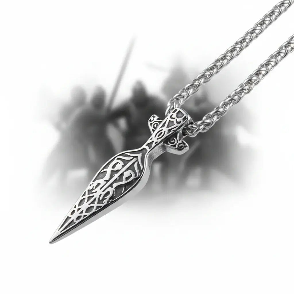 Viking sword pendant necklace for Men Norse Warrior Gift Set