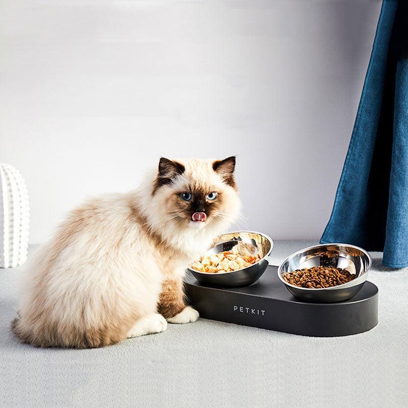 Adjustable Stainless Steel Pet Double Bowl - Elevated Feeding Solution