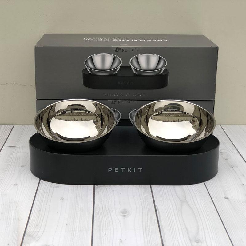 Adjustable Stainless Steel Pet Double Bowl - Elevated Feeding Solution