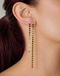 Disc Chain Drop Earrings (J25)