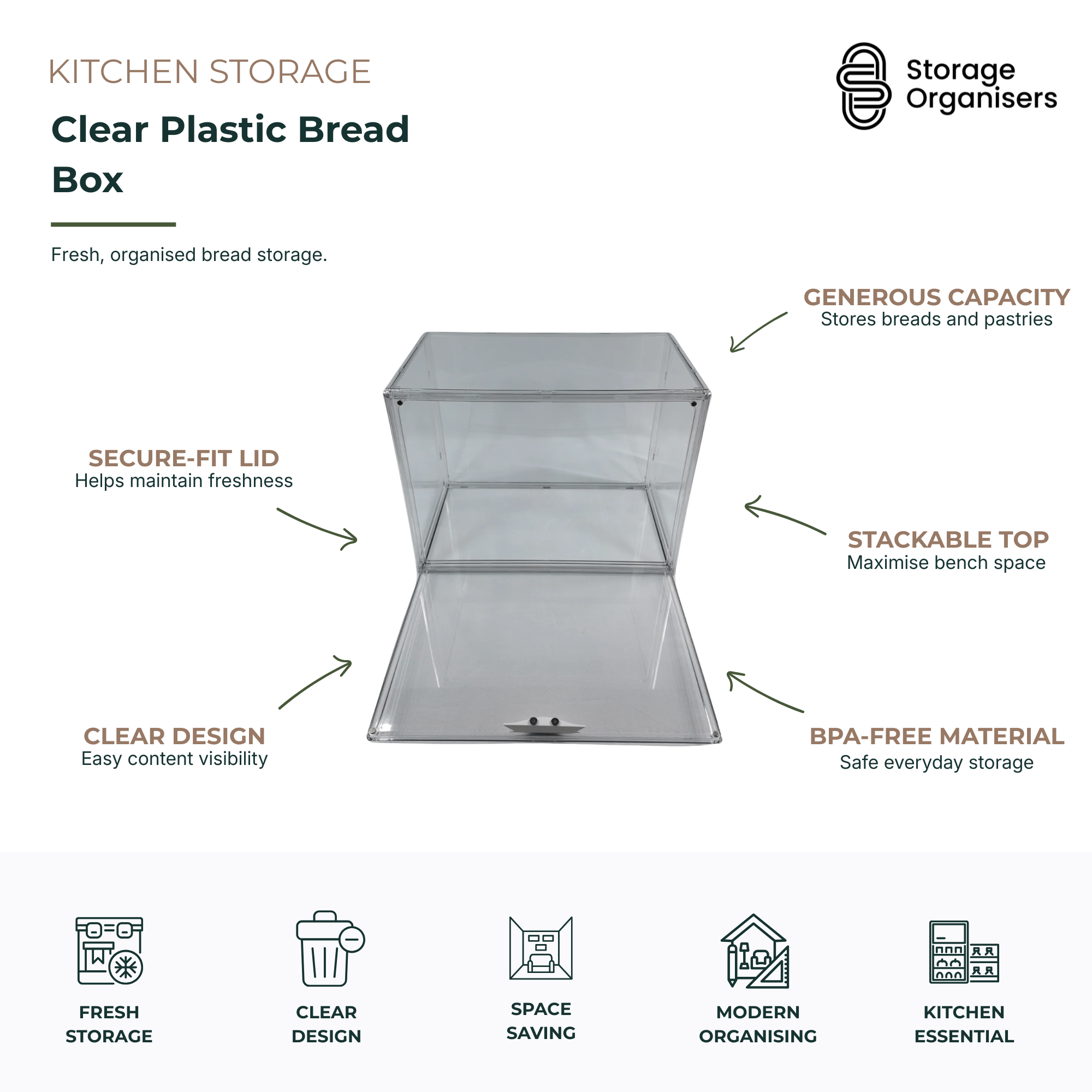 Clear Plastic Bread Box