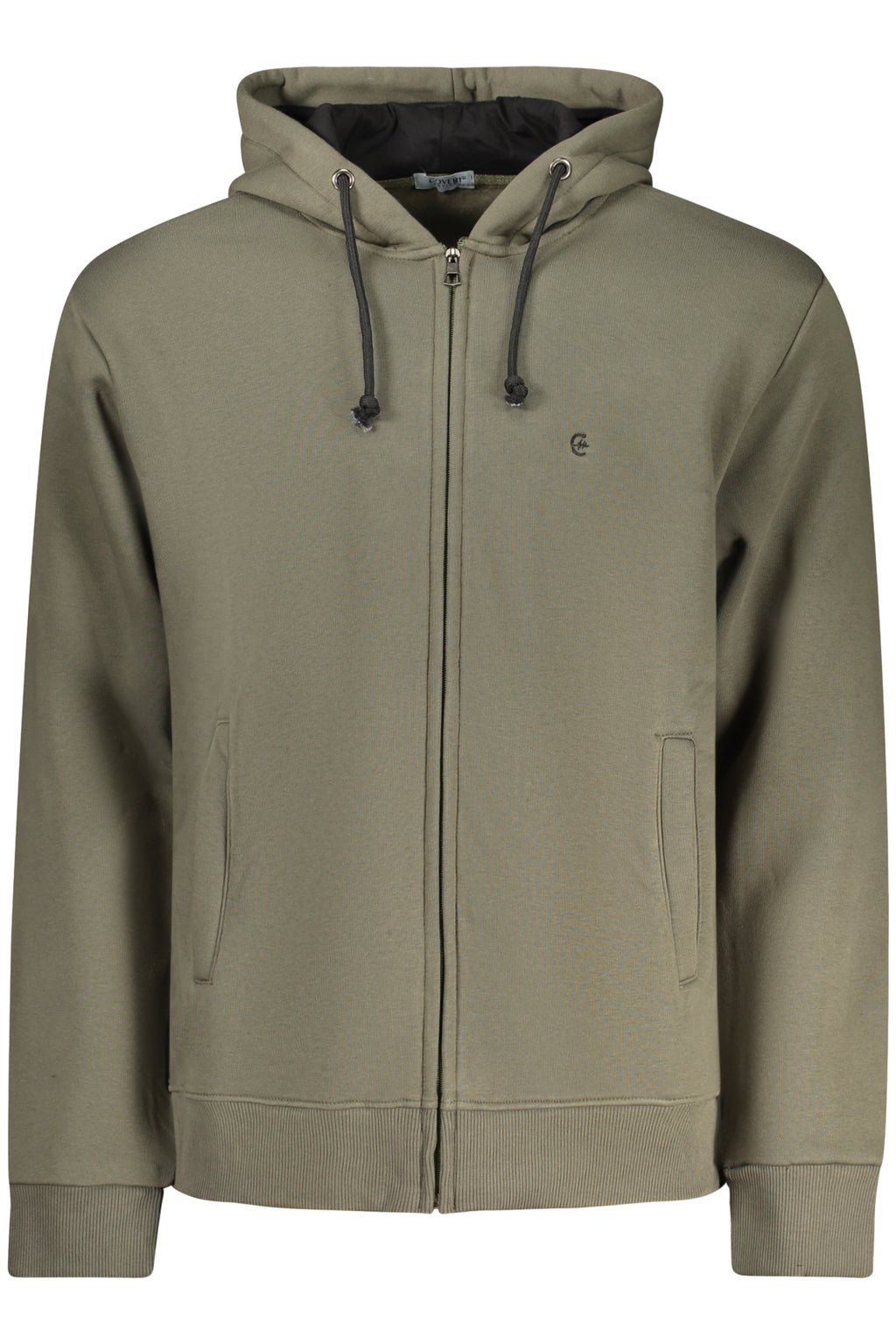 COVERI MOVING MEN'S ZIP-UP SWEATSHIRT GREEN