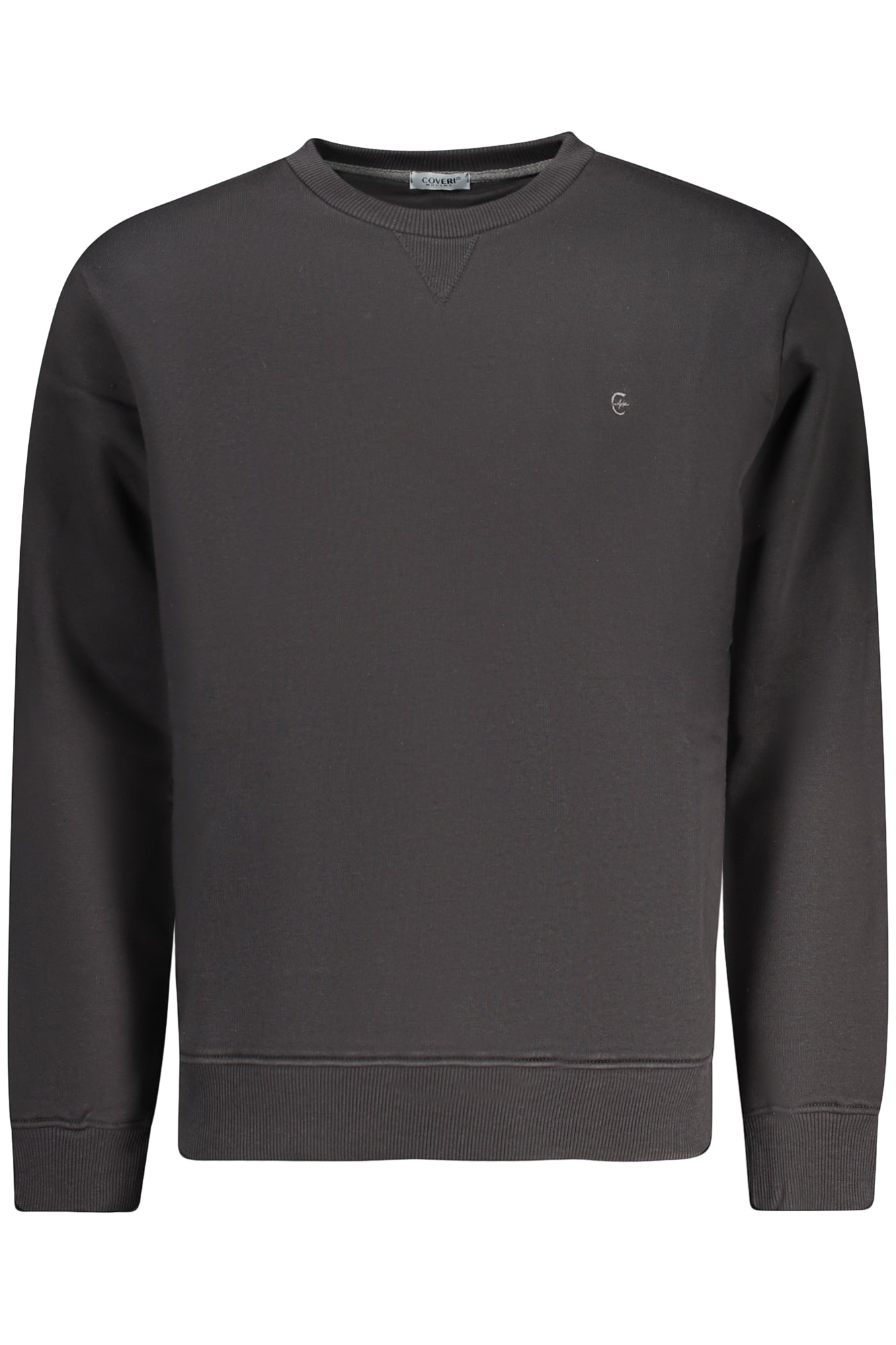 COVERI MOVING MEN'S BLACK ZIP-UP SWEATSHIRT