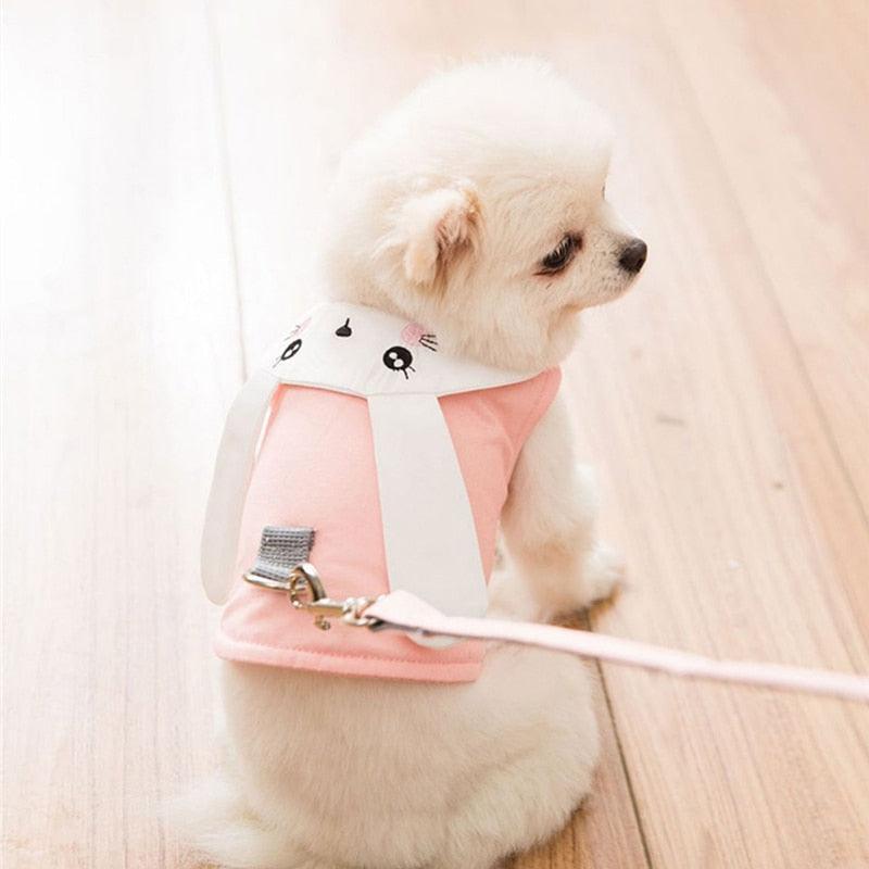 Cuddly Bunny Pet Harness And Leash Set