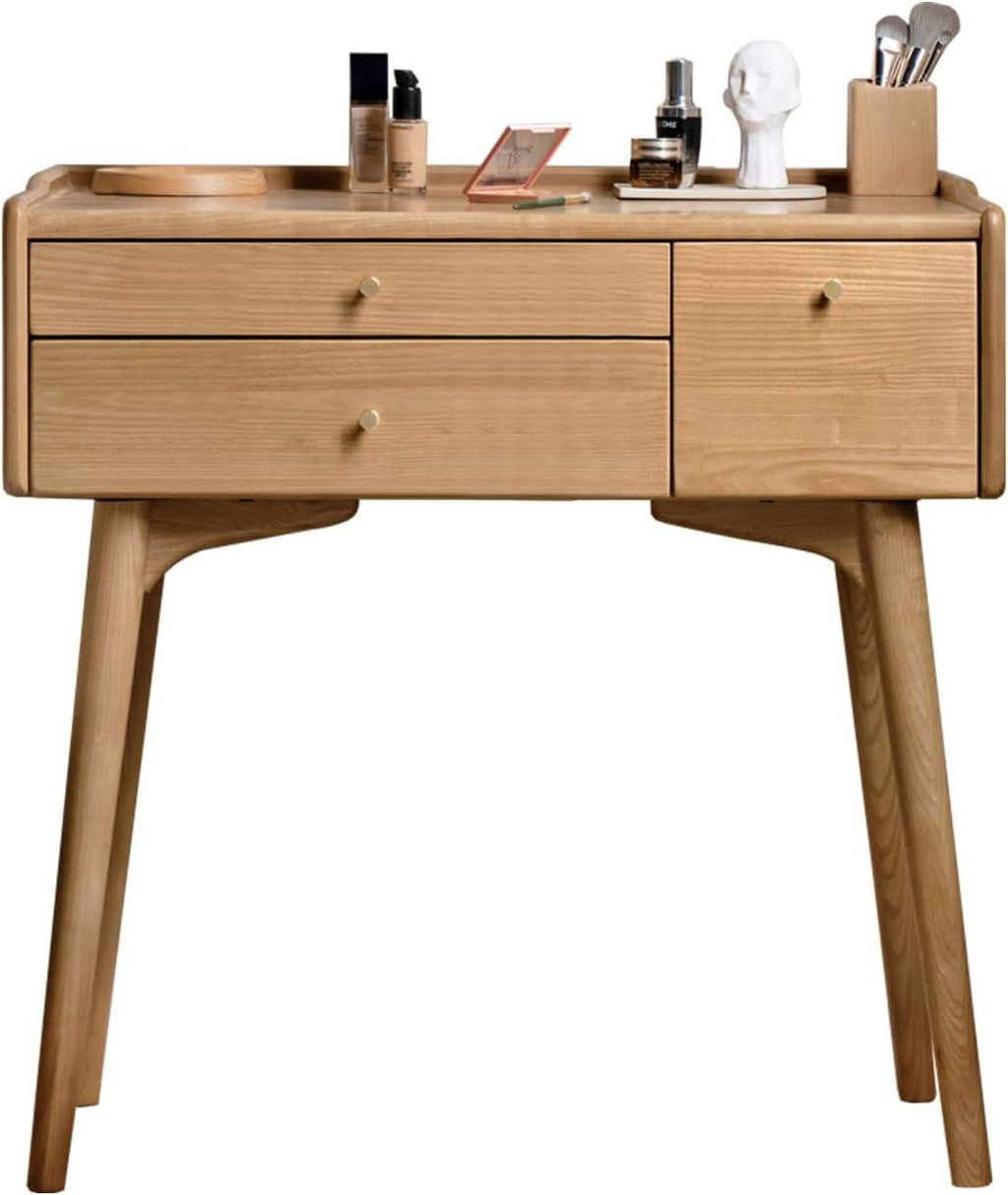 Solid Wood Vanity Desk Drawer Dividers 32 Inches Height