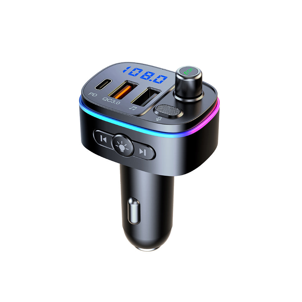 Bluetooth-compatible FM Transmitter Wireless Car Radio Adapter Suitable for 12V-