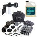 MOTIVITY Essential Foam Wash and Detail Kit – Includes Car Wash Soap, Spray Nozzle, and 21-Piece Brush Set