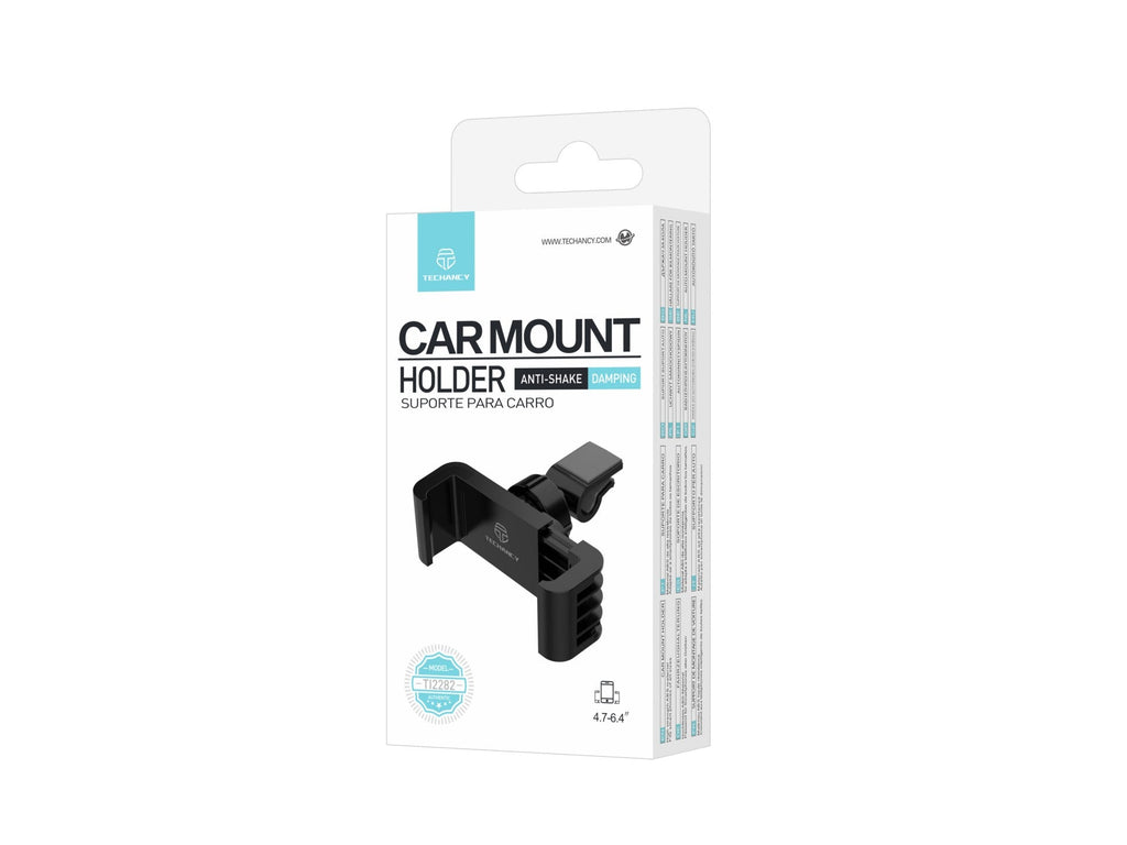 Techancy Suporte Para Telemóvel Para Automóvel Ti2282 Preto, Suporte De Ventilação, Anti-Vibração E Absorção De Choques